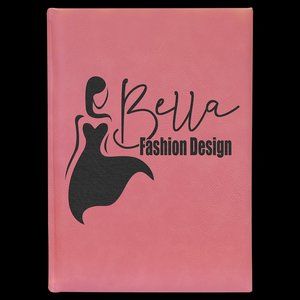 Pink Leather Sketchbook - Personalized